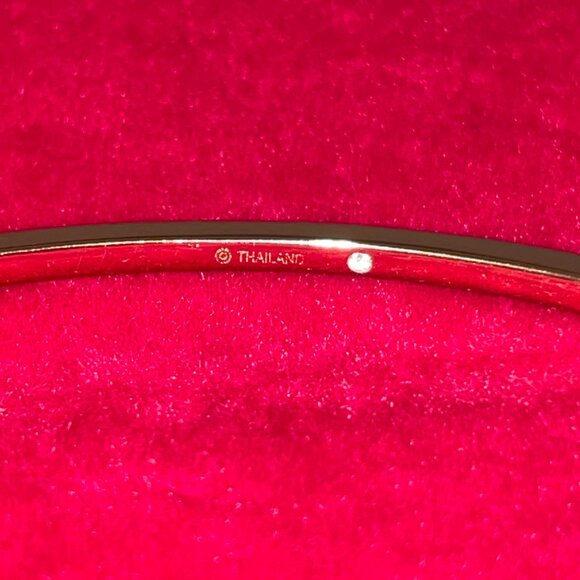 COACH Signature Logo Pave Hinged Bangle Bracelet - Picture 3 of 5